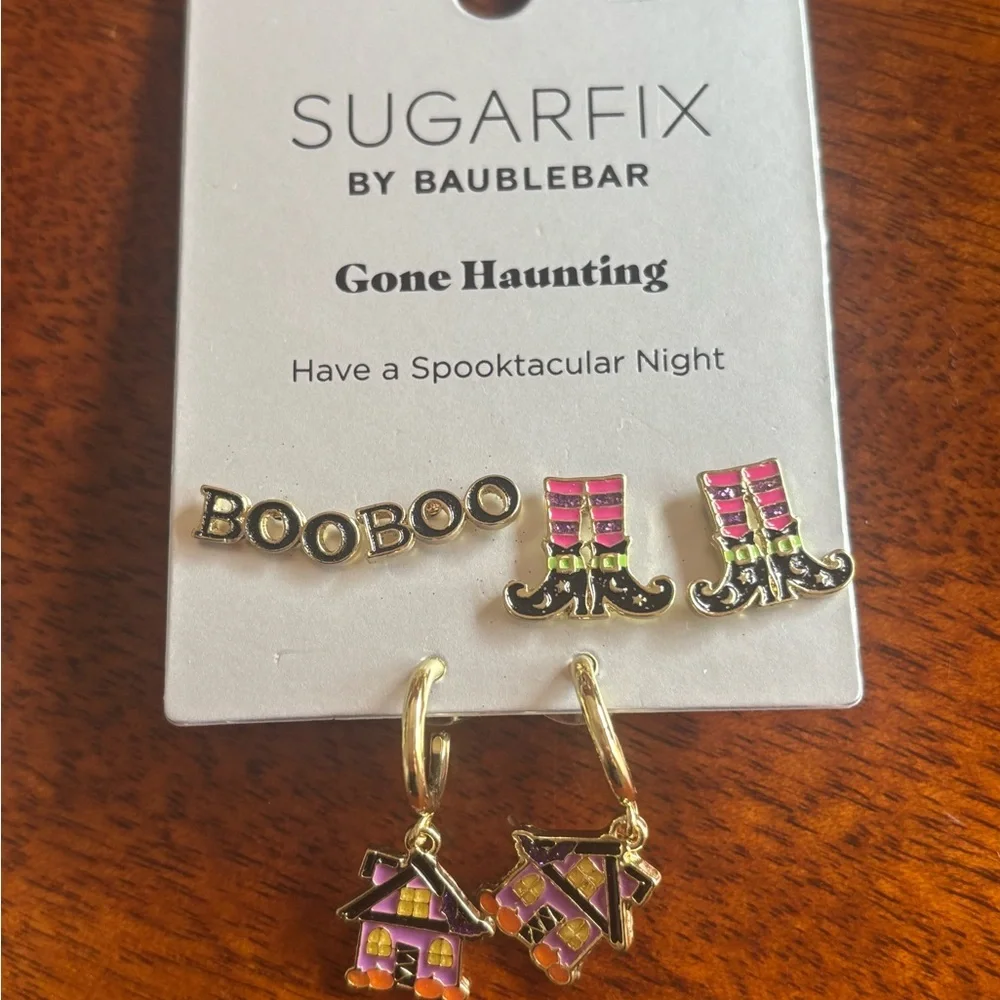 Sugarfix Halloween Earring Set - Ghosts, Skeletons, and Trick or Treat